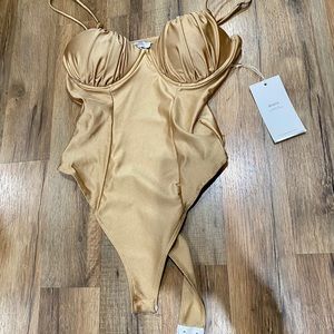 Gold bodysuit